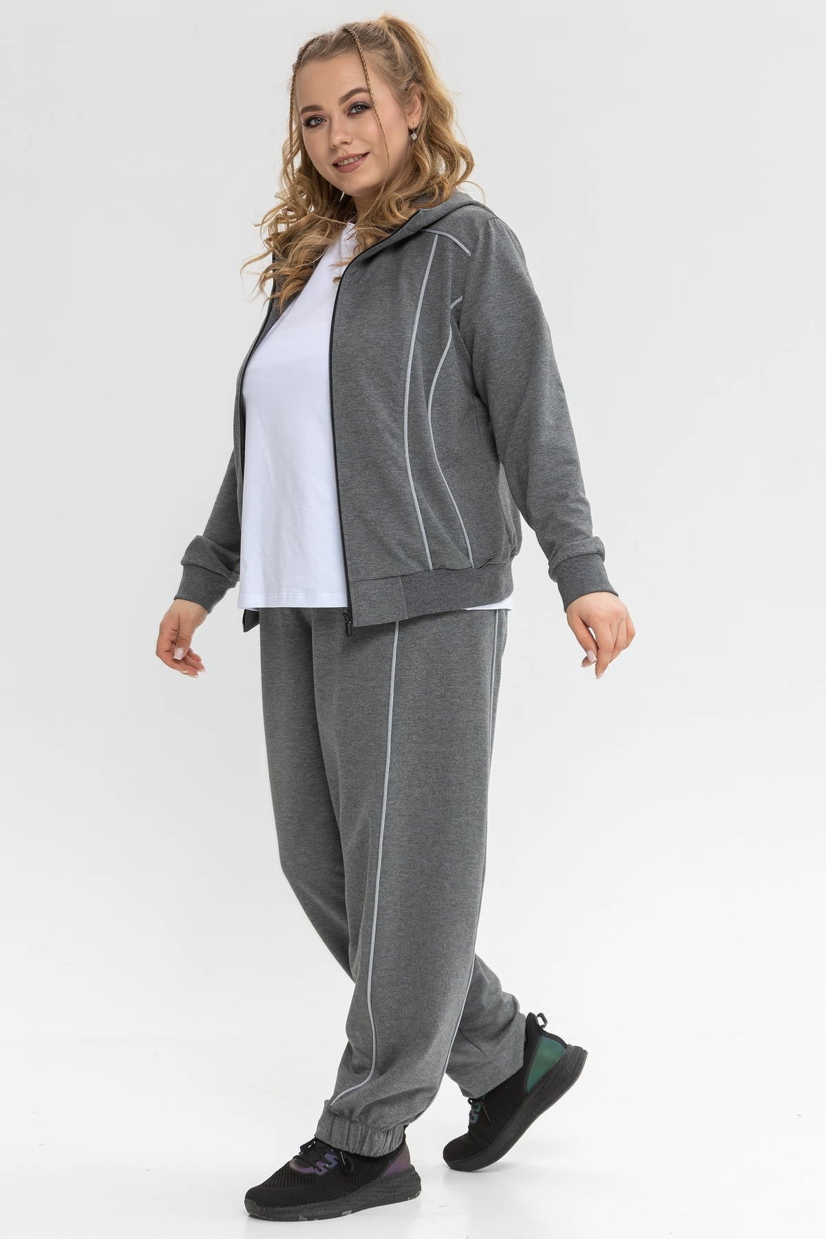 Бавовняна кофта на блискавці Baggy A101-LD92