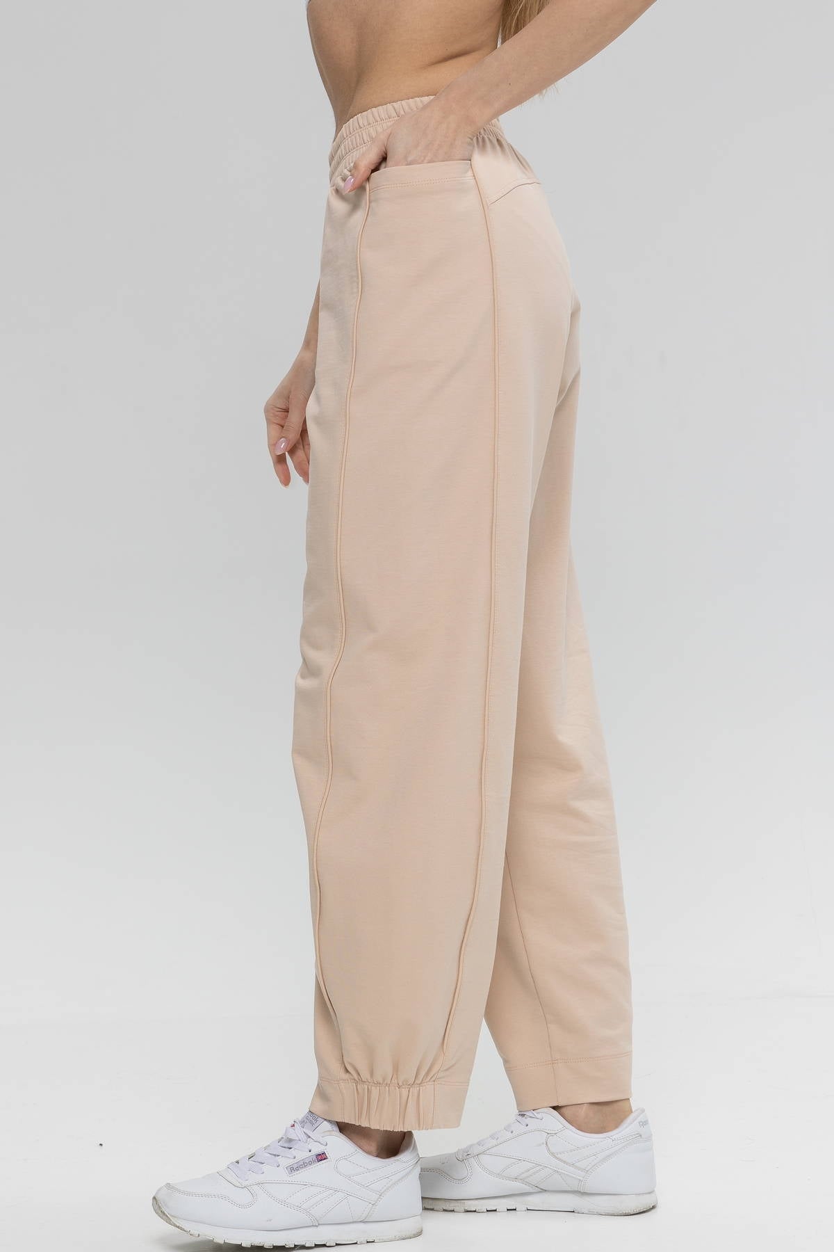 Хлопковые брюки с карманами Baggy E16-LD321
