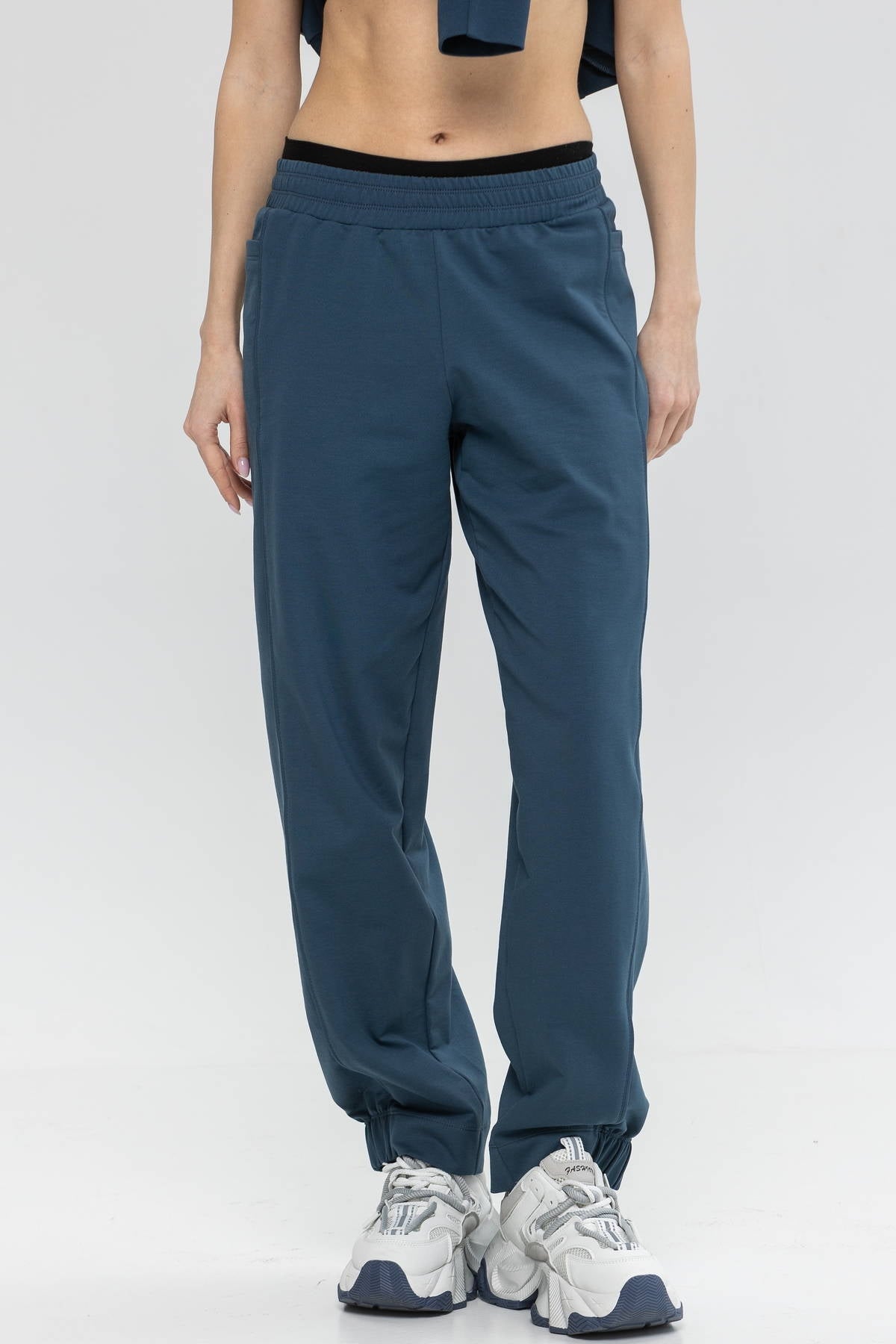 Хлопковые брюки с карманами Baggy E16-LD95