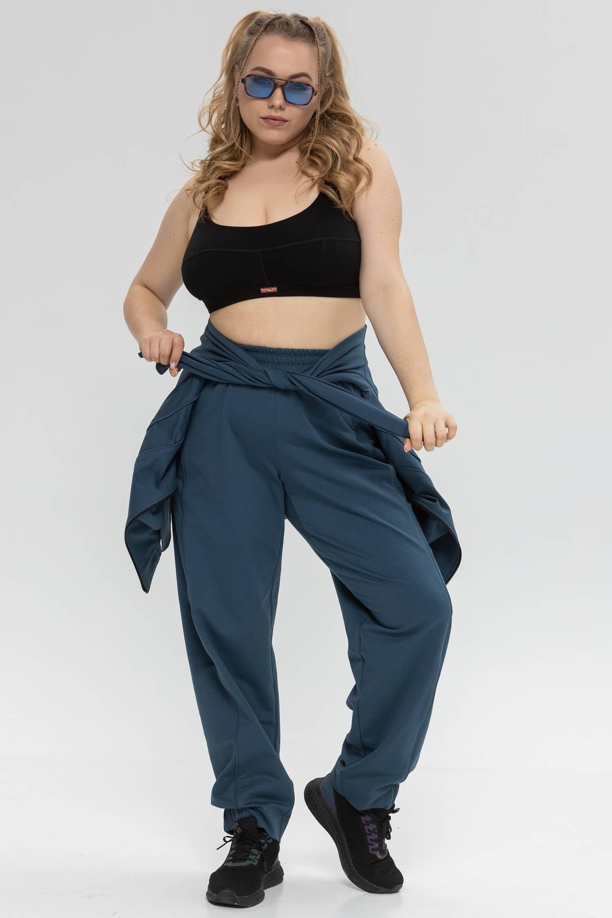 Хлопковые брюки с карманами Baggy E16-LD95