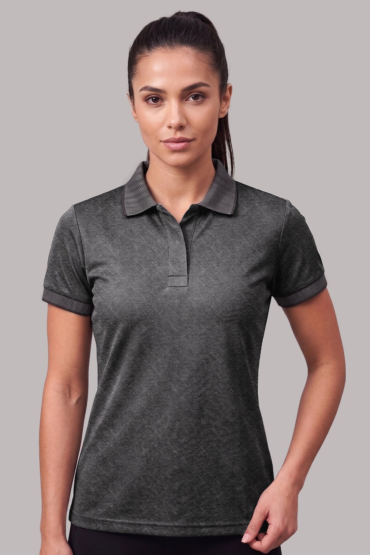 Спортивна футболка-поло Cotton Jacquard D12-F9 Totalfit