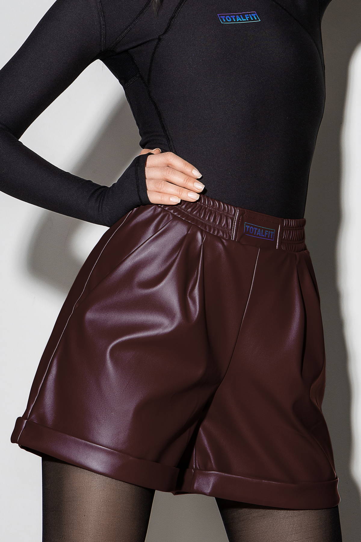 Шорты из эко-кожи Ring My Bell H23-K60