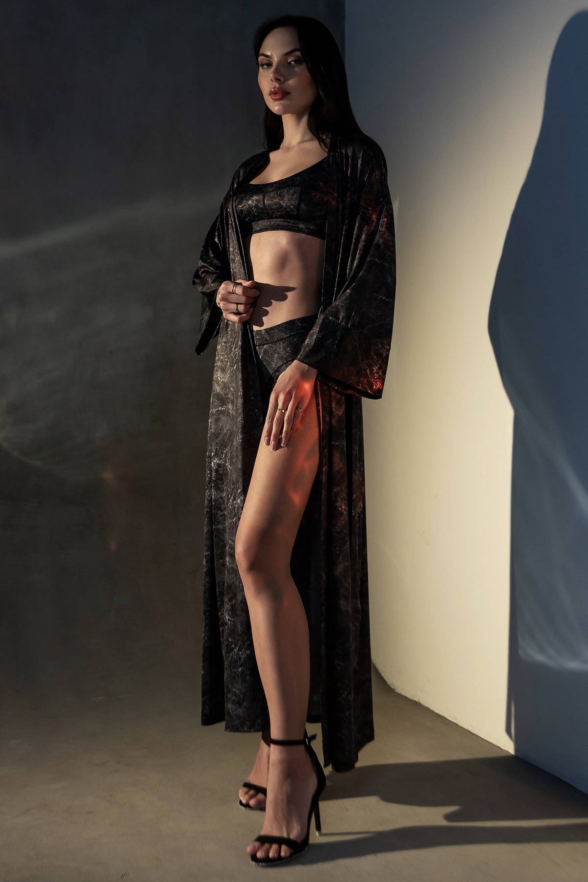 Длинный халат из микрофибры Magnetic XA2-P154