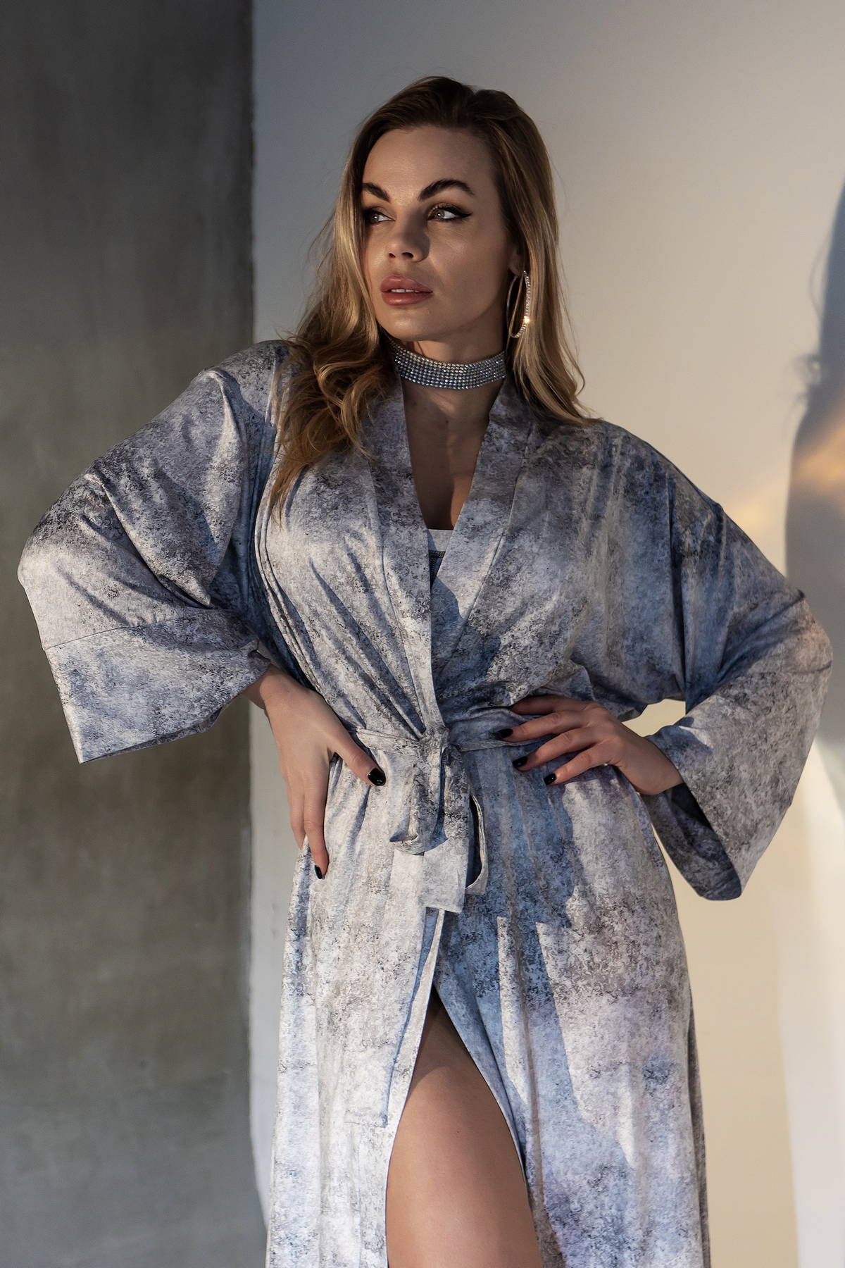 Довгий халат із мікрофібри Magnetic XA2-P155