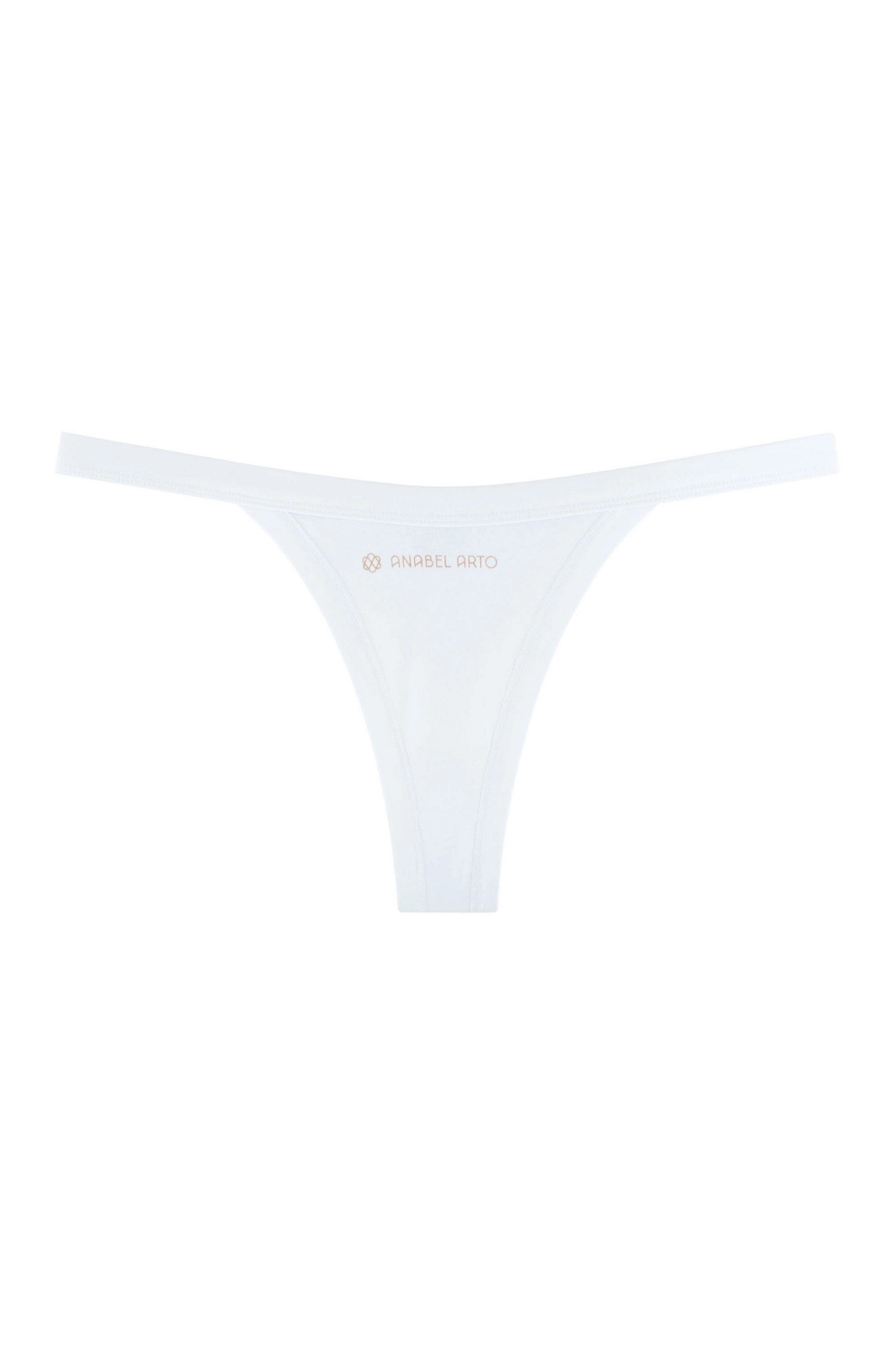 Трусики стринг из хлопка 2202-11/02 white