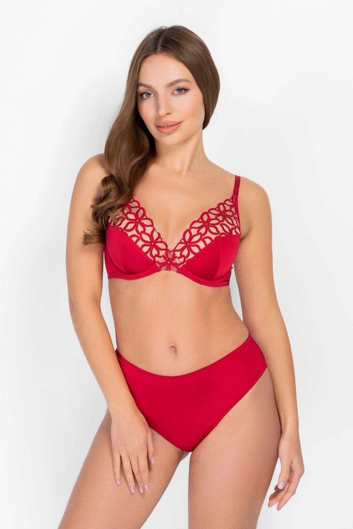 Трусики бразилиана из микрофибры 8181-24 raspberry