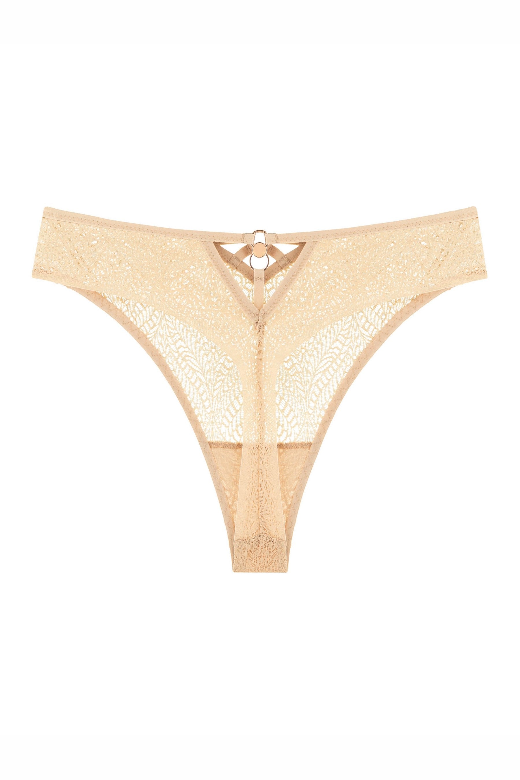 Кружевные трусики стринг 8182-15 beige