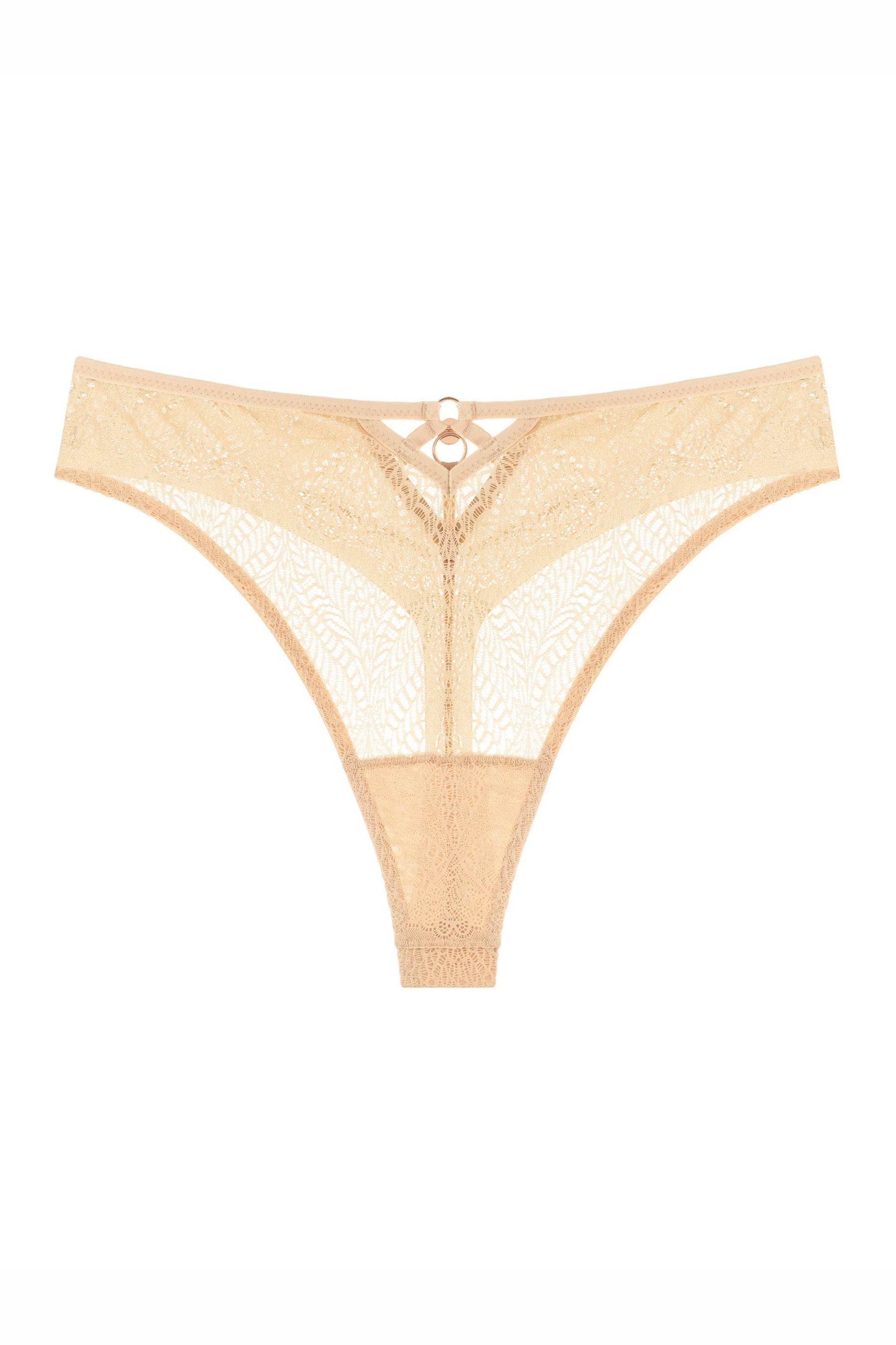 Кружевные трусики стринг 8182-15 beige