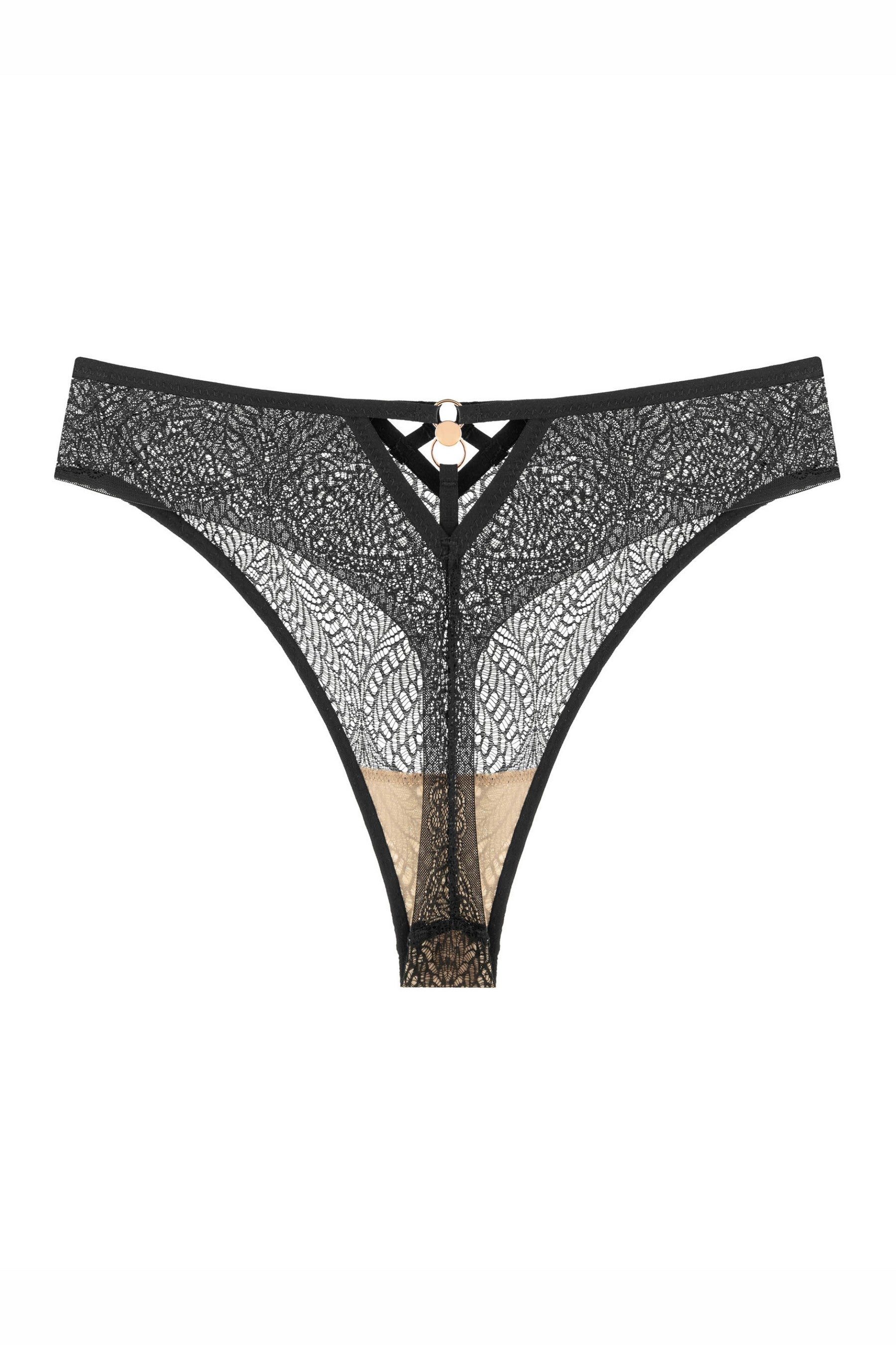 Кружевные трусики стринг 8182-15 black