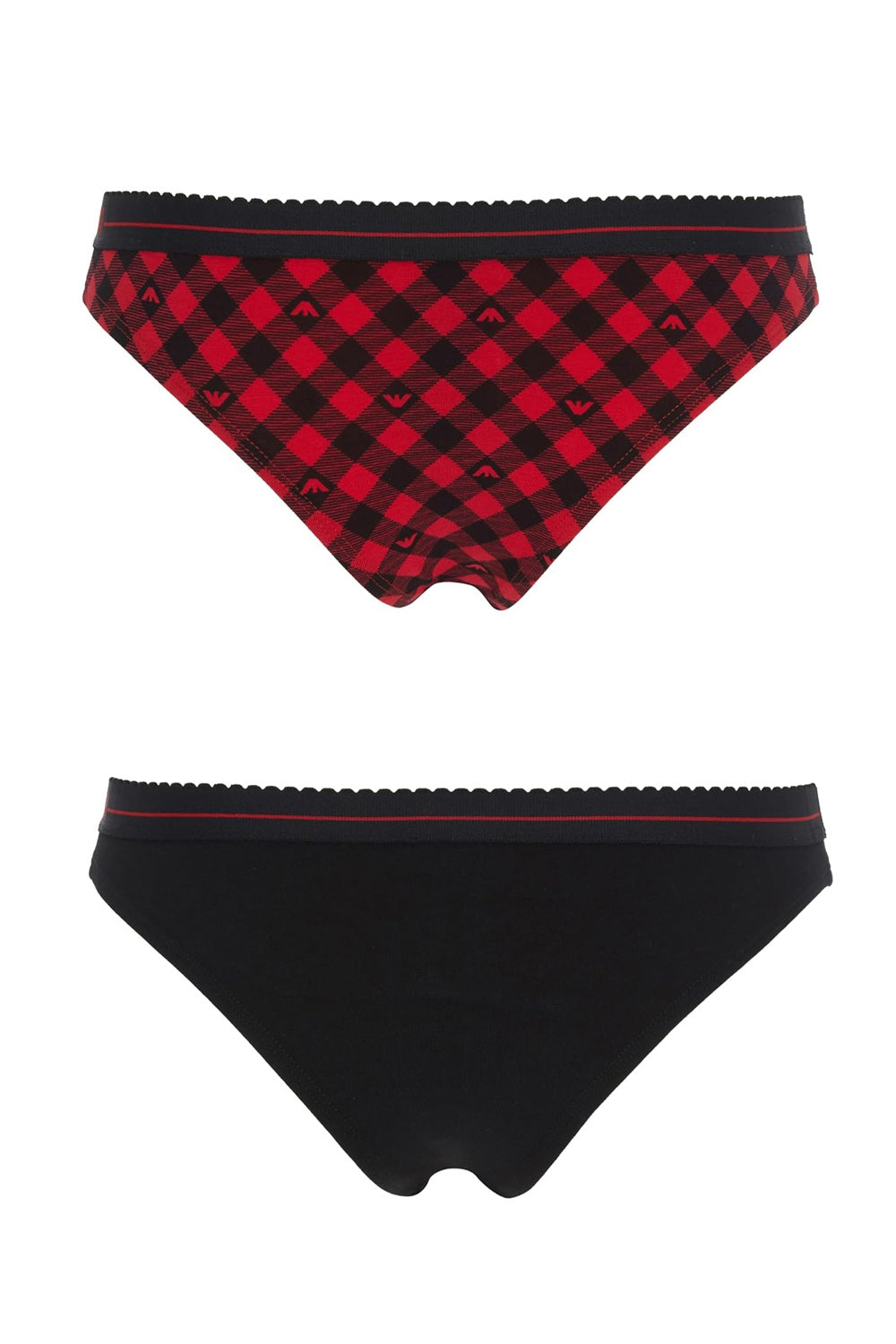 Бавовняні трусики бразиліана 491245383 (2 шт.) black/red