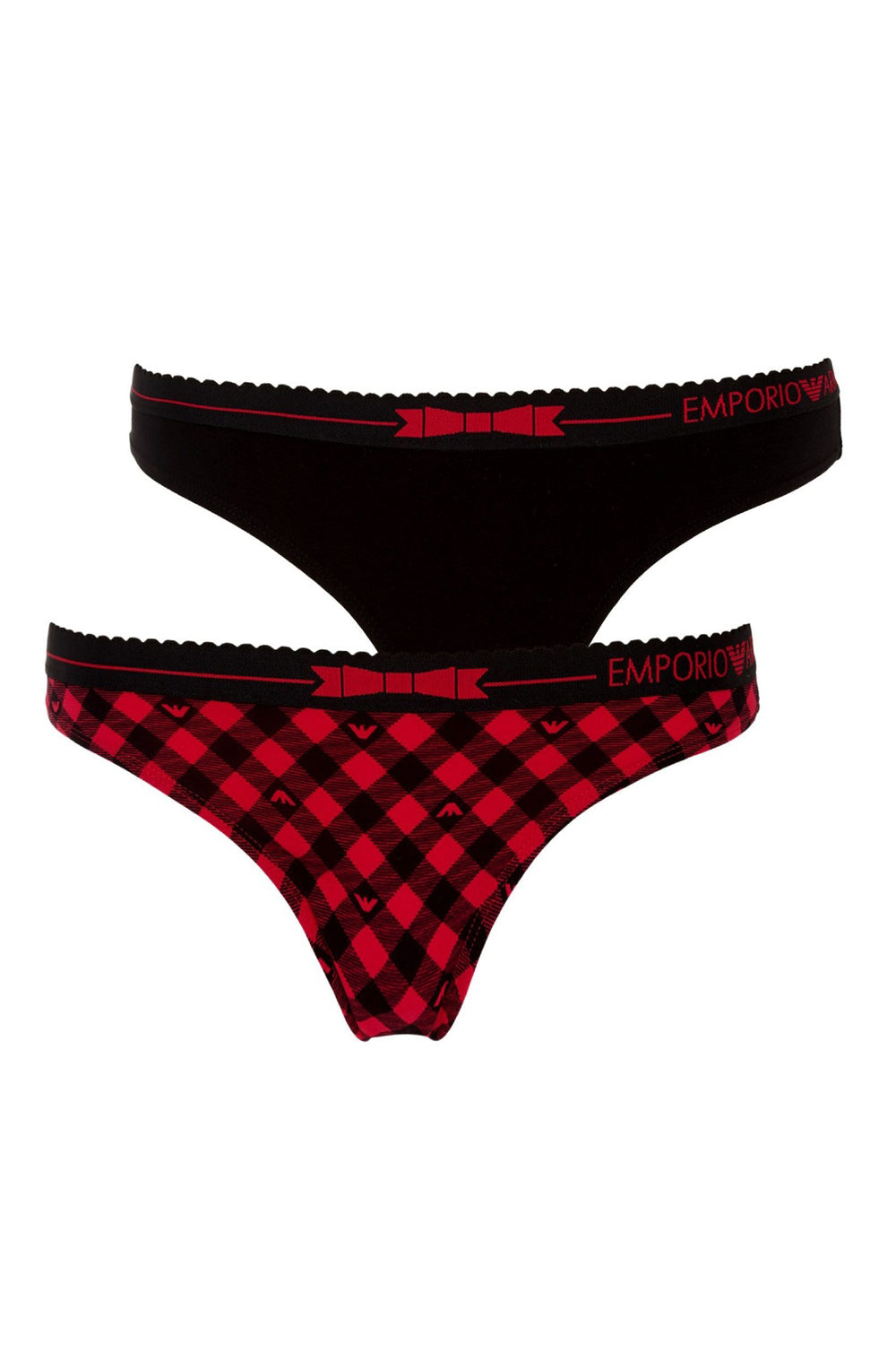 Бавовняні трусики бразиліана 491245383 (2 шт.) black/red