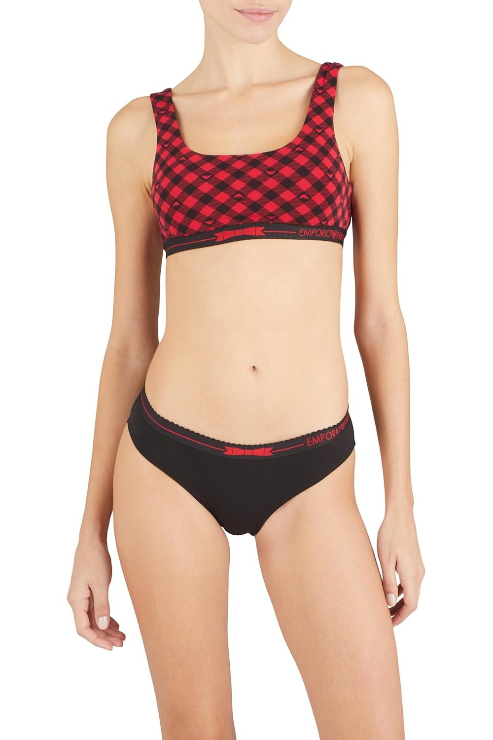 Бавовняні трусики брифи 74760867 (2 шт.) black/red