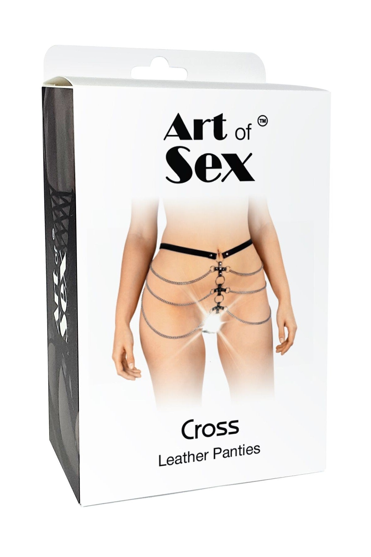 Кожаные трусики с цепями Cross black