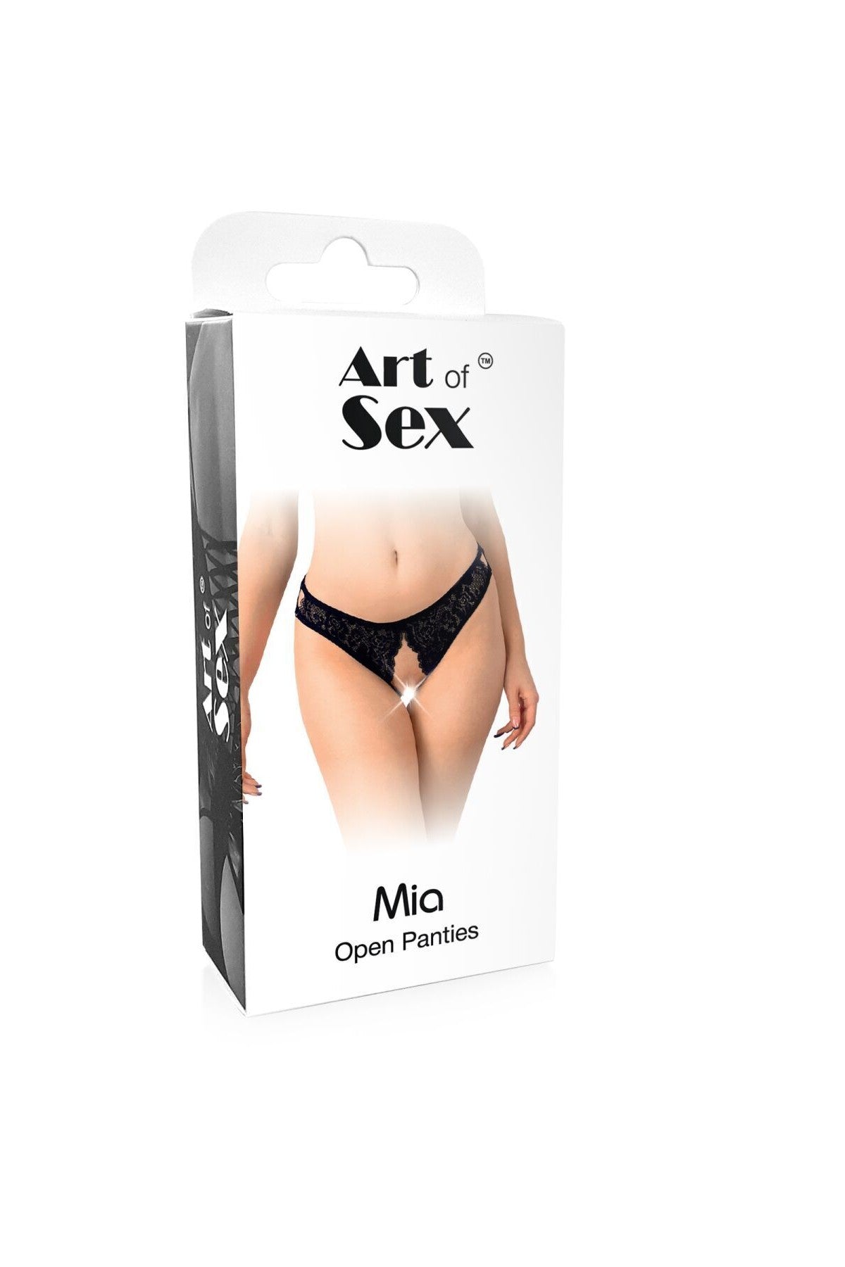 Кружевные трусики с разрезом Mia red