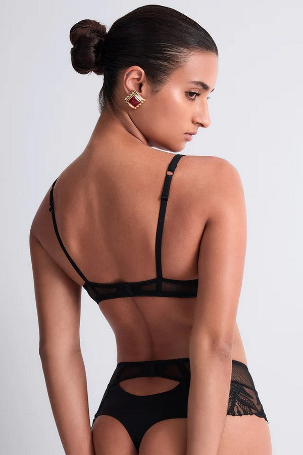 Трусики с пажами для чулок 6B29 Sweet Euphoria black