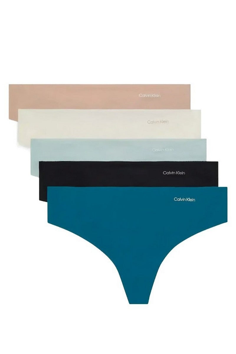Безшовні трусики стрінги 576457978 (5 шт.) Calvin Klein