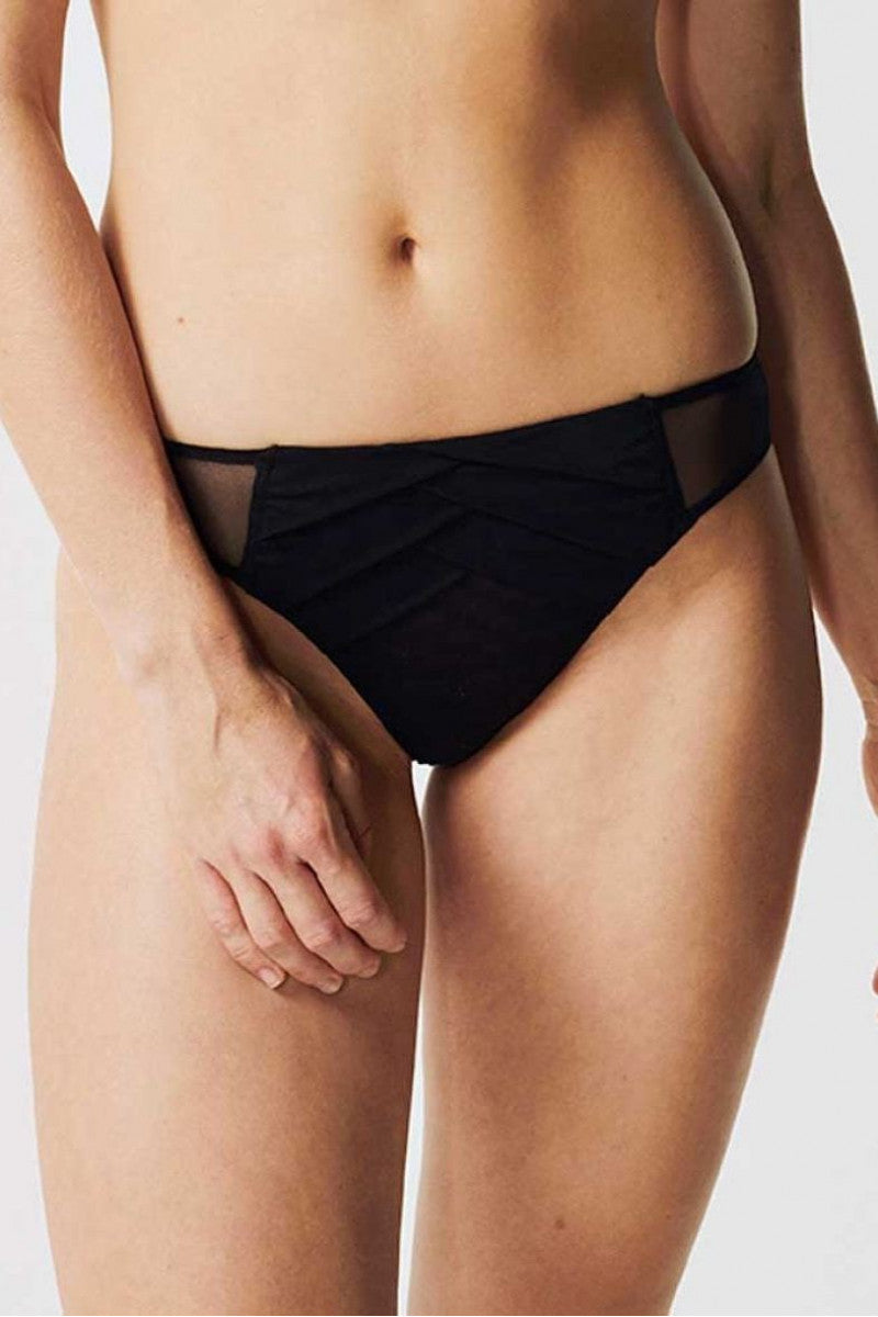 Трусики стринг из микросетки 0078 noir