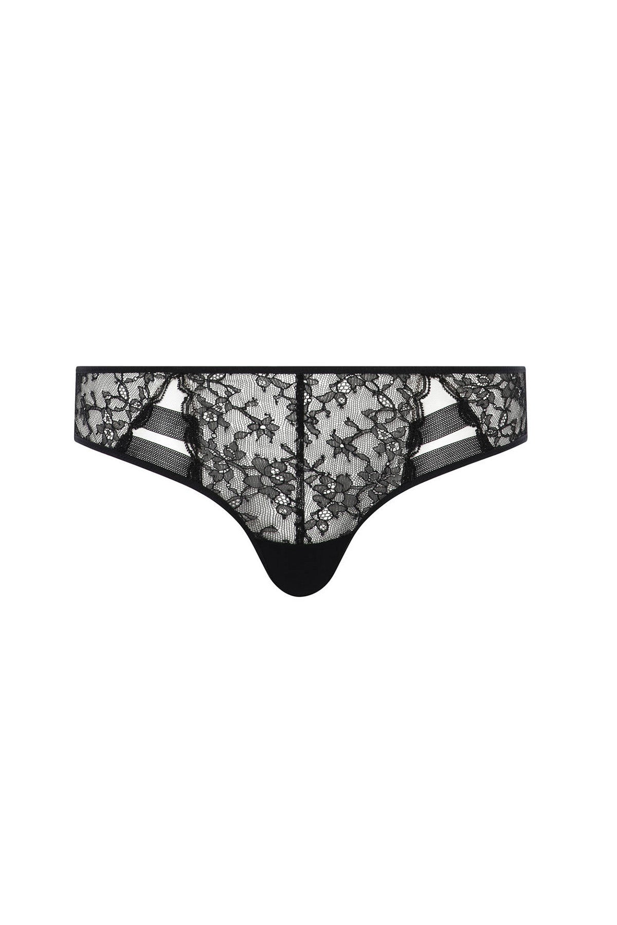 Трусики слип с кружевом 02E6 noir