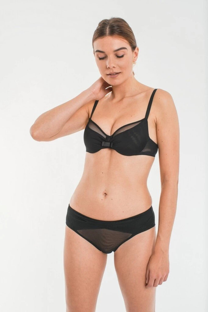 Трусики слип из микросетки T230169 black