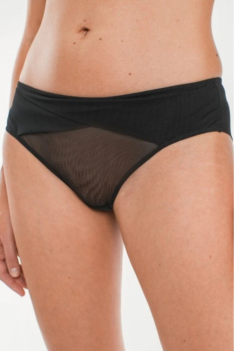Трусики слип из микросетки T230169 black