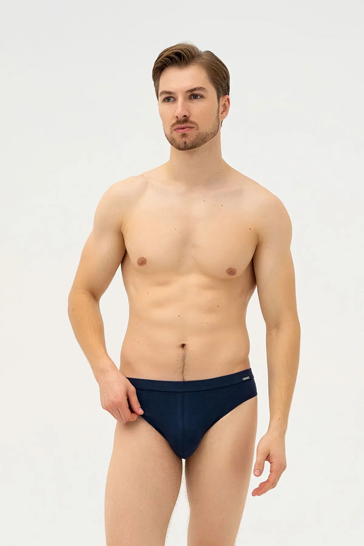 Мужские трусы слип из хлопка 226 Authentic mini dark blue