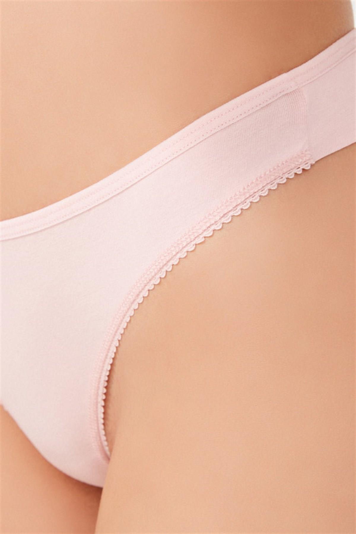 Хлопковые трусики стринг CH6042 pale pink