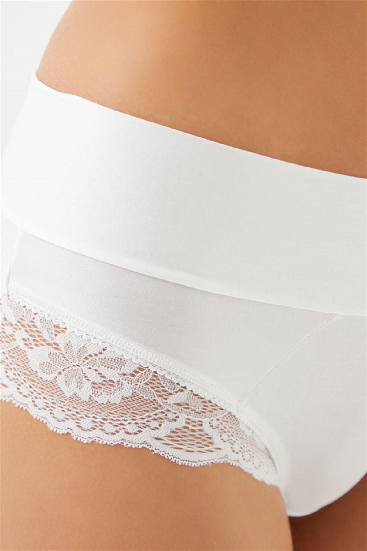 Трусики слип из микросатина CH6117 cream