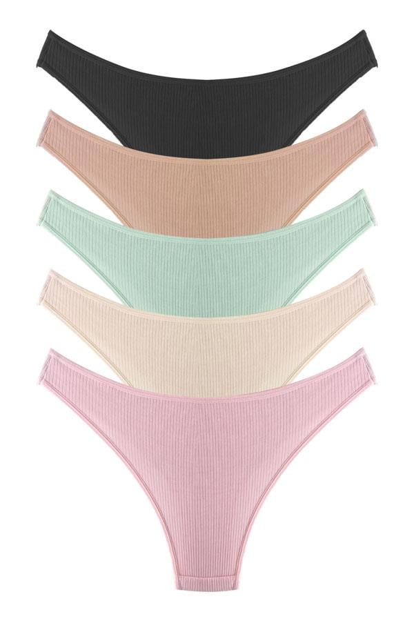 Трусики слип в рубчик CH6170 brown