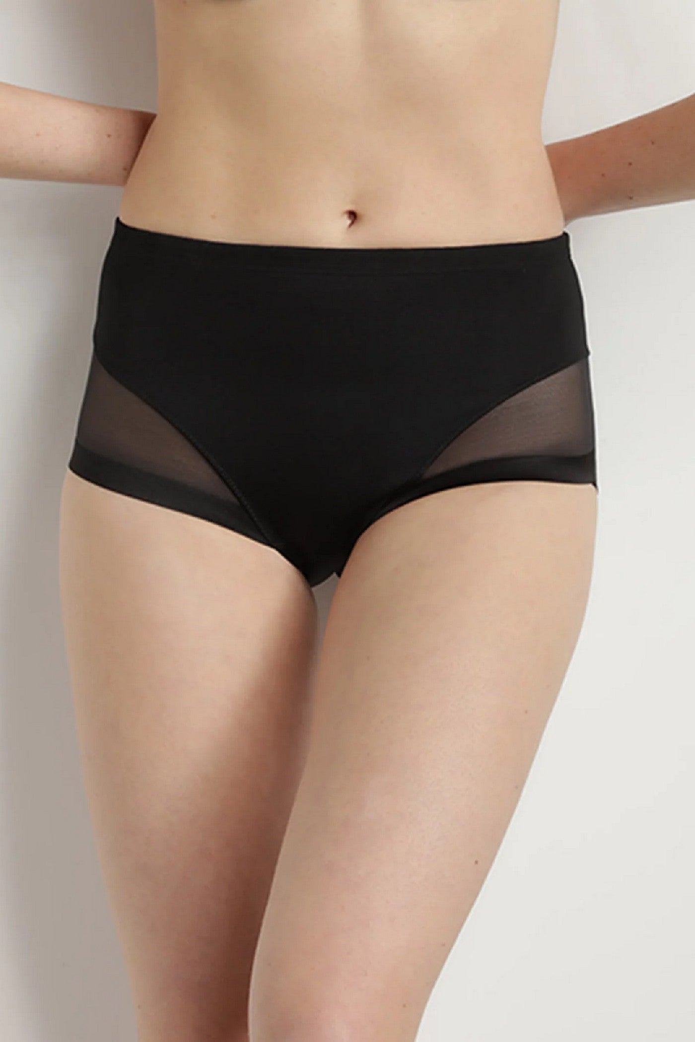 Трусики слип с микросеткой D09A1 Genrous noir