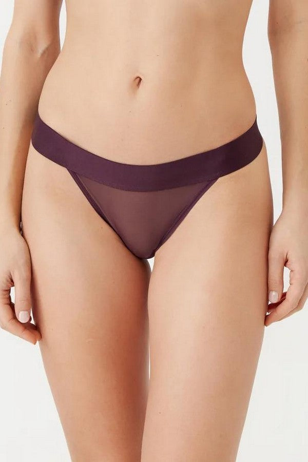 Трусики танга из микросетки DK8945 plum per