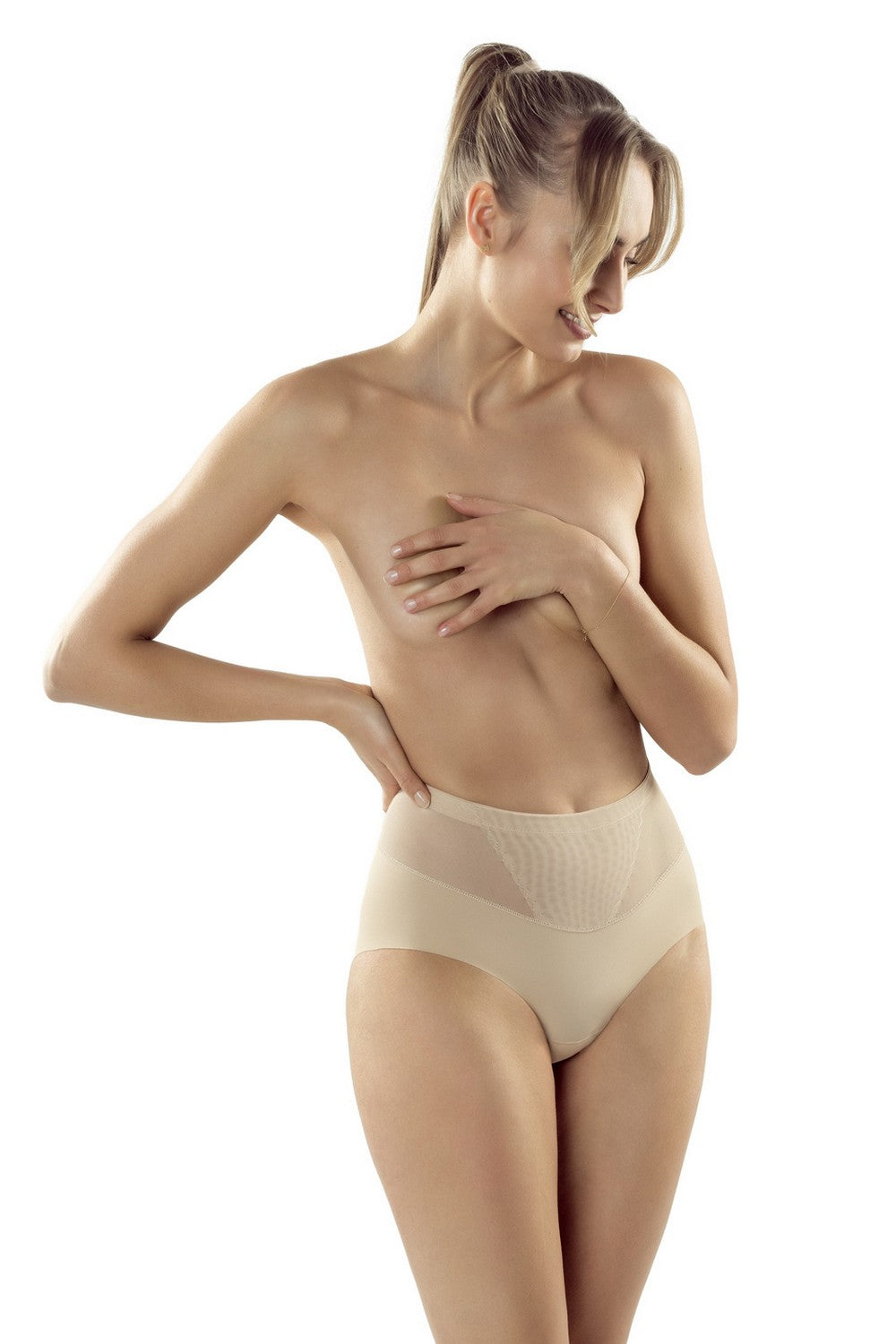 Бесшовные трусики слип Vanisa beige