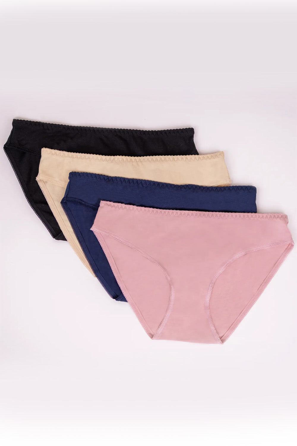 Хлопковые трусики слип 2306N (4 шт.) beige/lila/blue/black