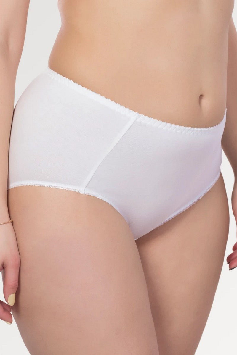 Хлопковые трусики слип (3 шт.) white/plum/black