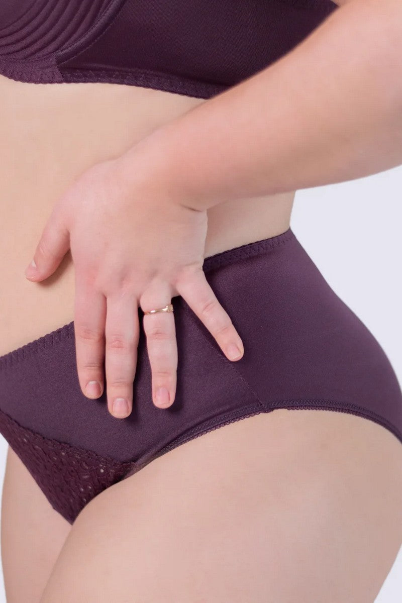 Трусики сліпи із мереживом 2517 plum wine