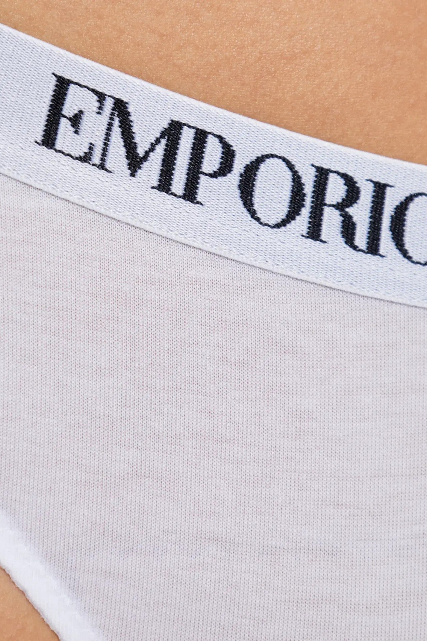 Бавовняні трусики 364132445 (2 шт.) white Emporio Armani резинка