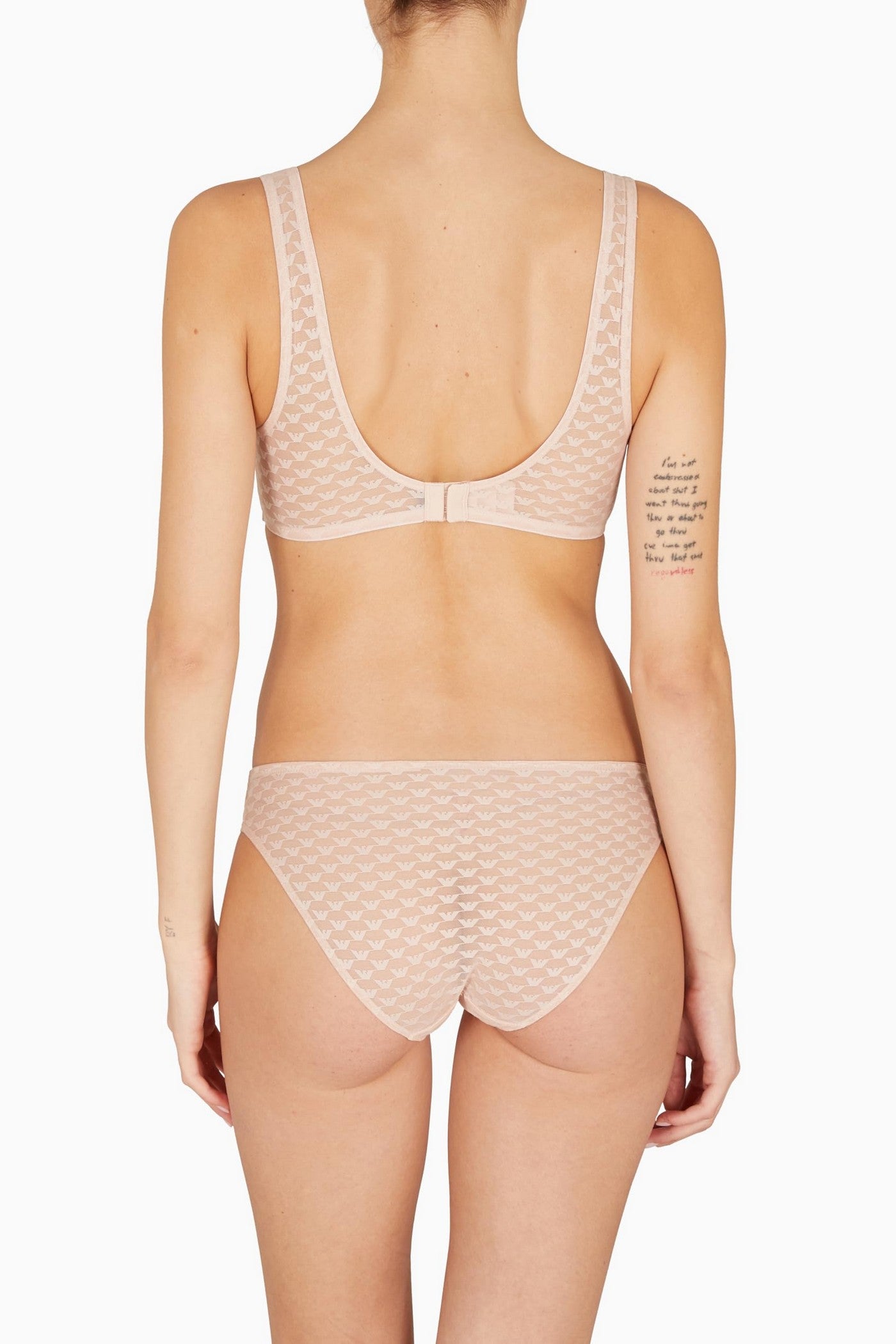 Трусики брифі із мікросітки 621959816 (2 шт.) rose Emporio Armani