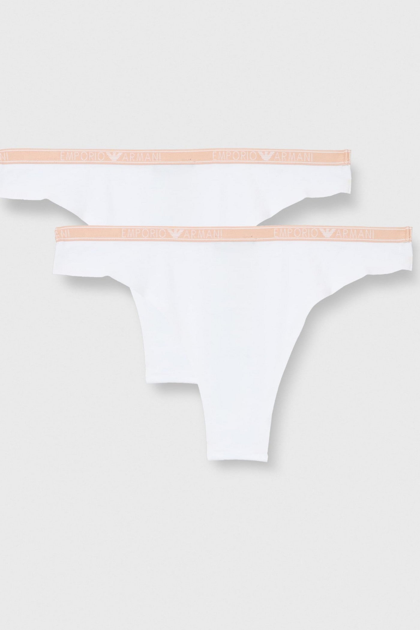 Бавовняні трусики стрінги 799059049 (2 шт.) white Emporio Armani