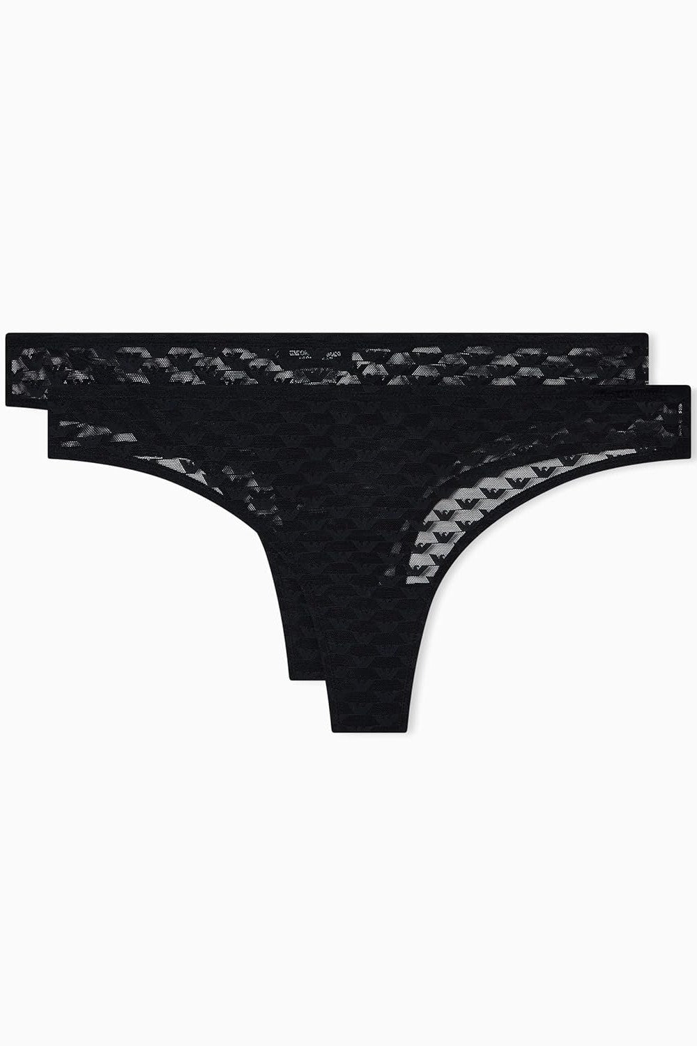 Стрінги із мікросітки 819267509 (2 шт.) black Emporio Armani набір