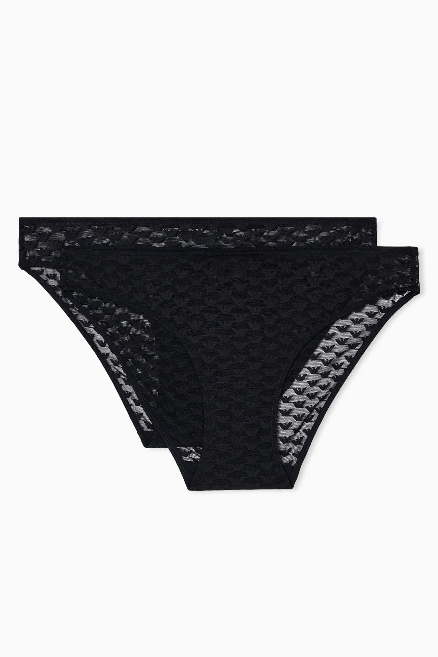 Трусики брифи з мікросітки 937529635 (2 шт.) black Emporio Armani набір