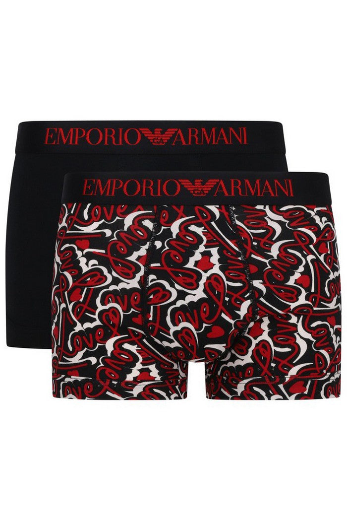 Бавовняні чоловічі труси 976161864 (2 шт.) black/red Emporio Armani