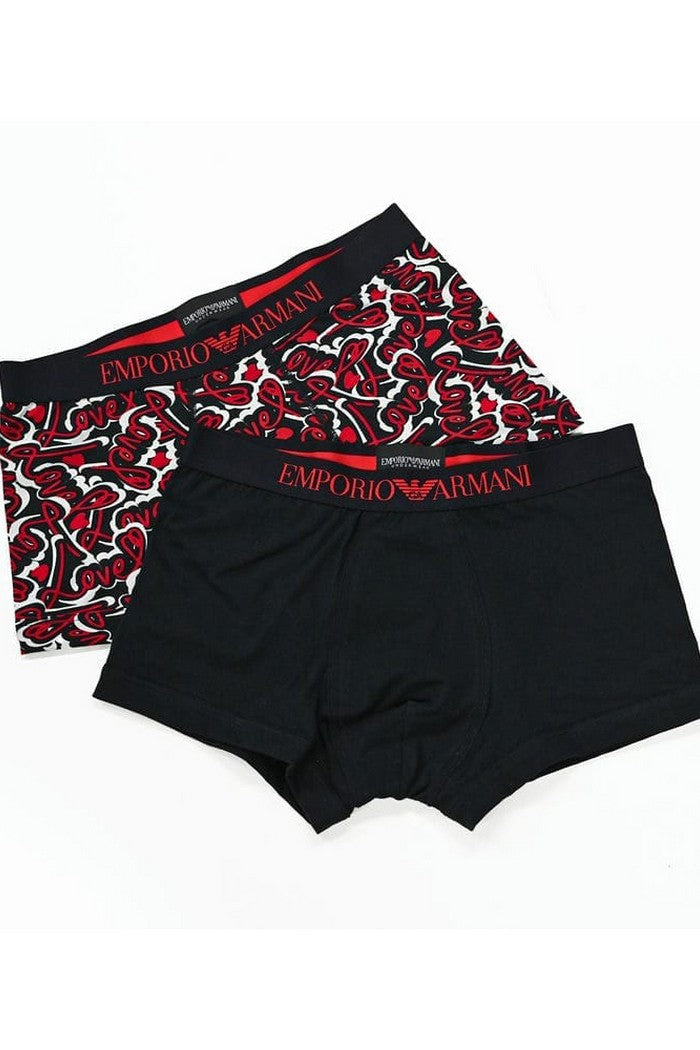 Бавовняні чоловічі труси 976161864 (2 шт.) black/red Emporio Armani набір