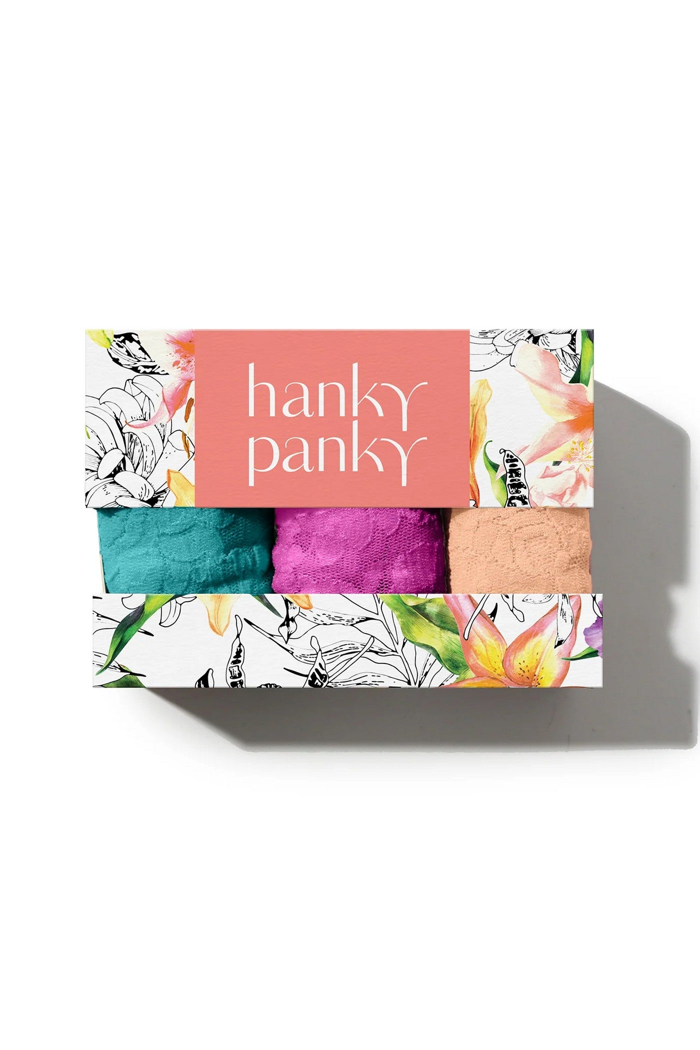 Набор трусиков стринг 49113PVPK Signature Lace raspberry ice/vibrant turquoise/apricot crush (3 шт.)