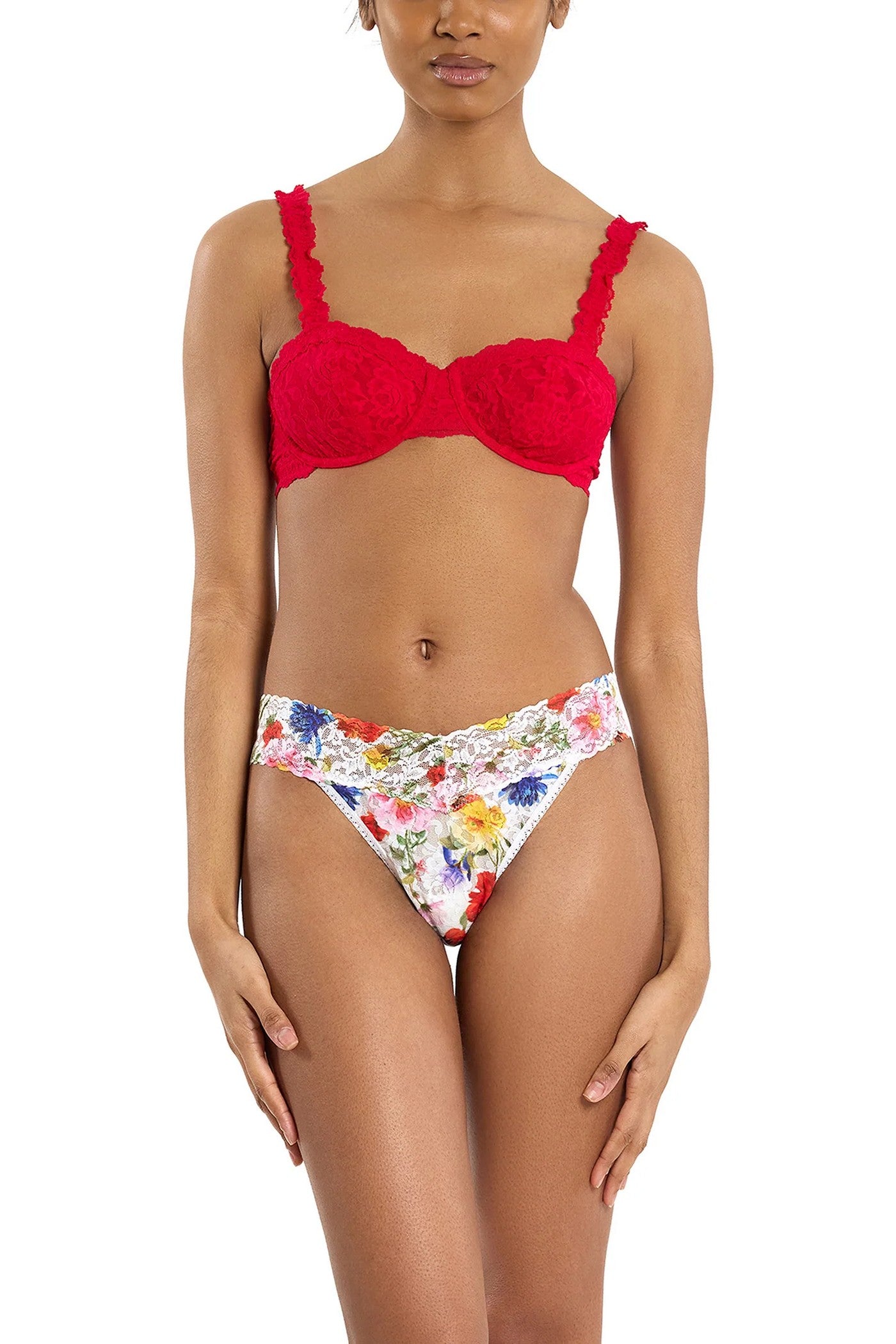 Кружевные трусики стринг PR4811P meadow mix