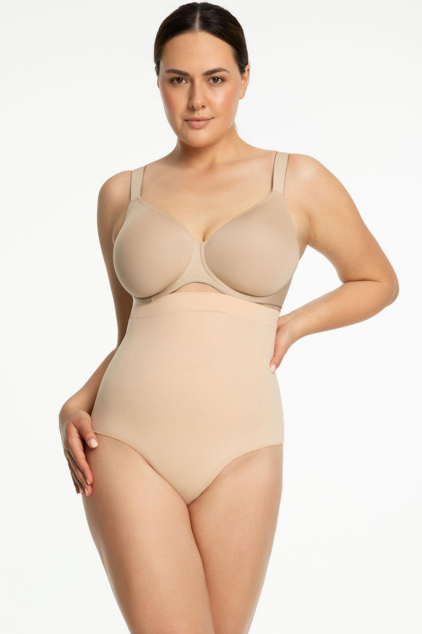 Безшовні трусики з корекцією 441 Seamless High-waist Panty beige