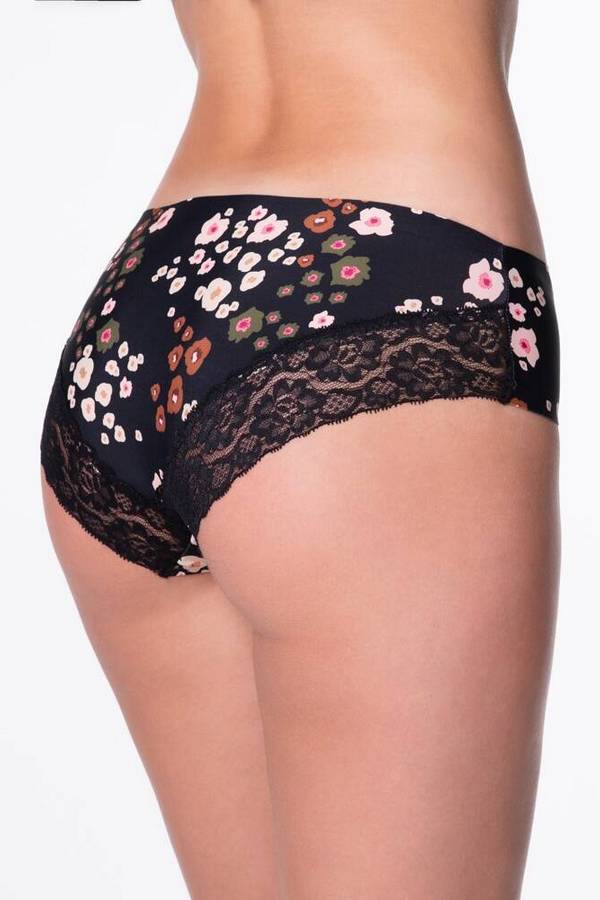 Трусики сліпи з безшовними краями та мереживом Cheekie Peggy Brown