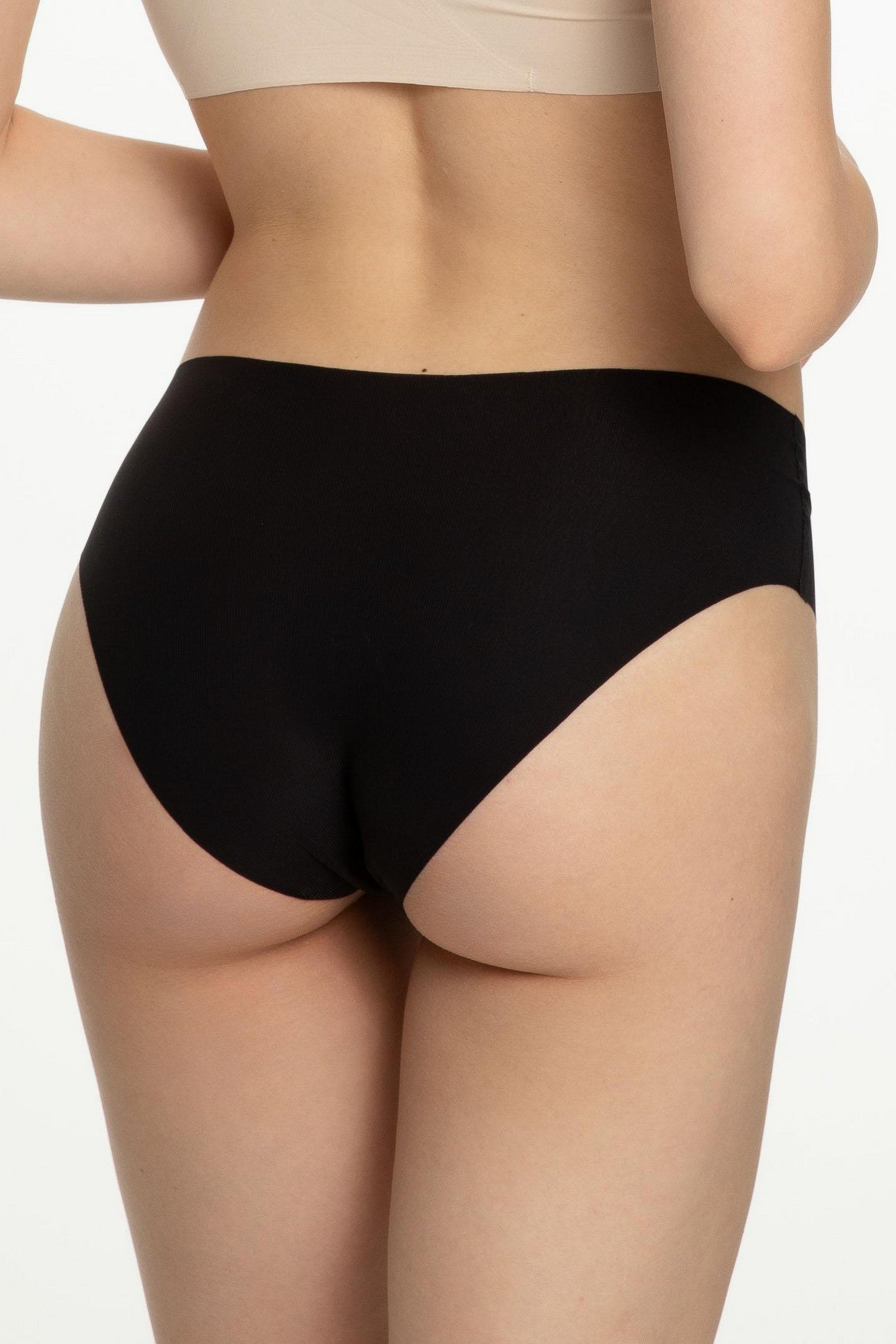 Бесшовные трусики слип Mousse black
