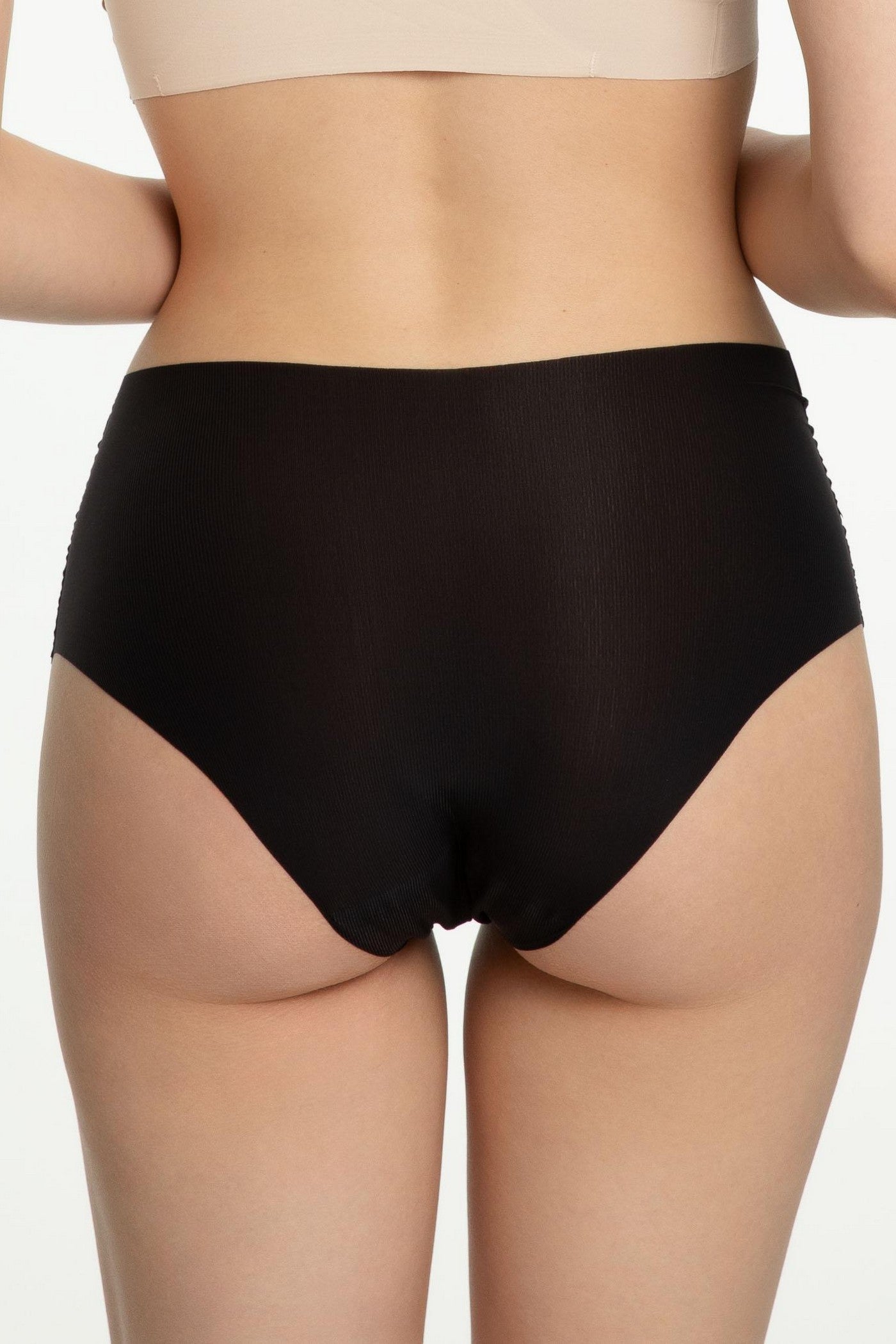 Бесшовные трусики слип Mousse Maxi black