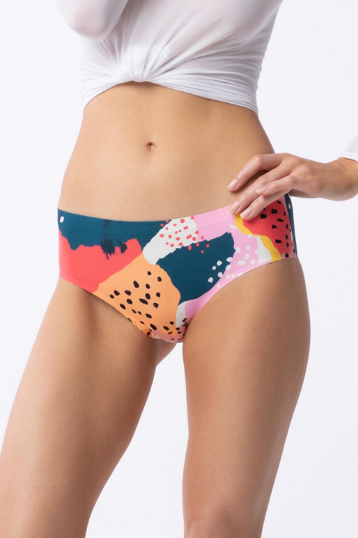 Бесшовные трусики слип Simple Classic Tutti frutti