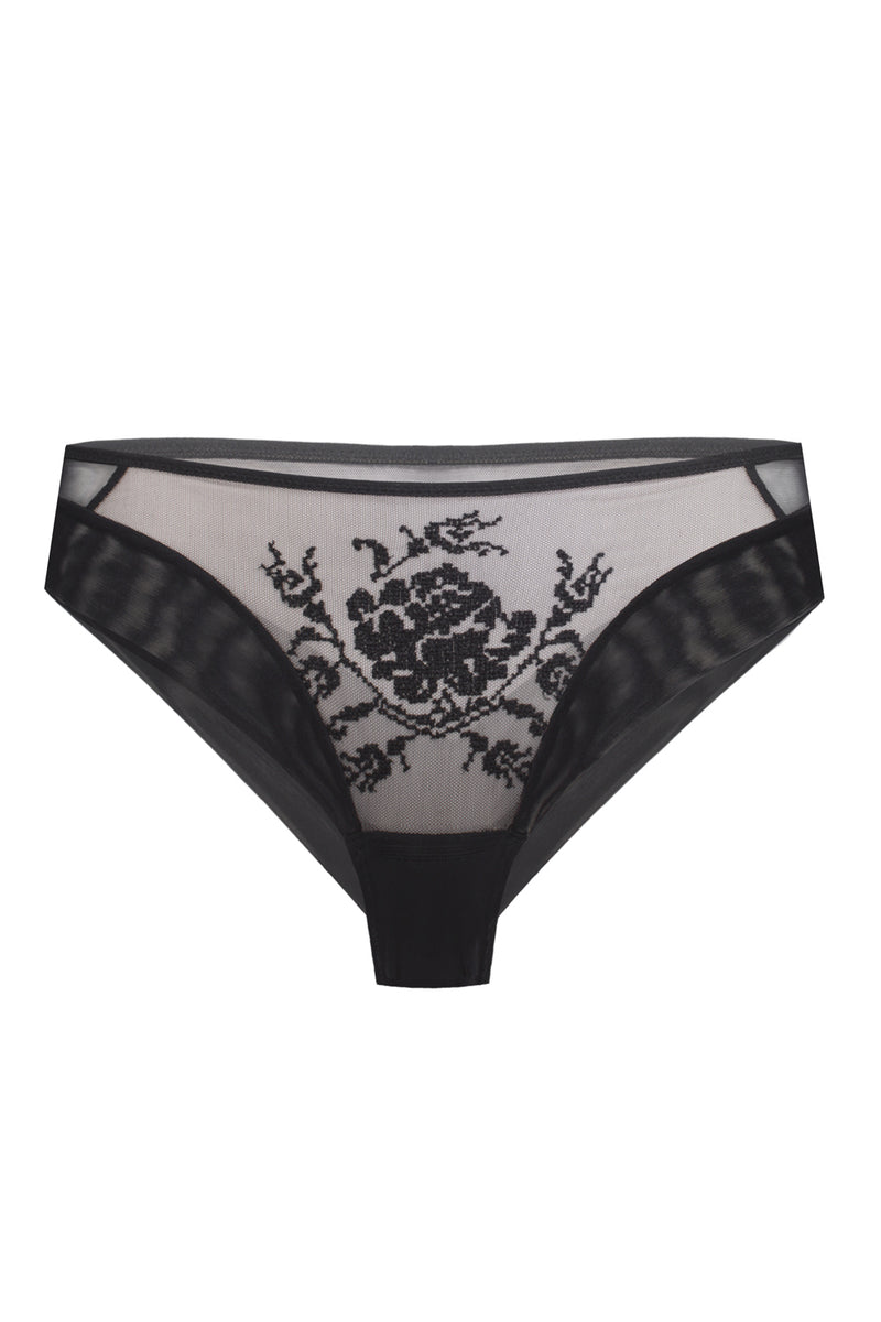 Трусики брифи Rose 6207 black/peony