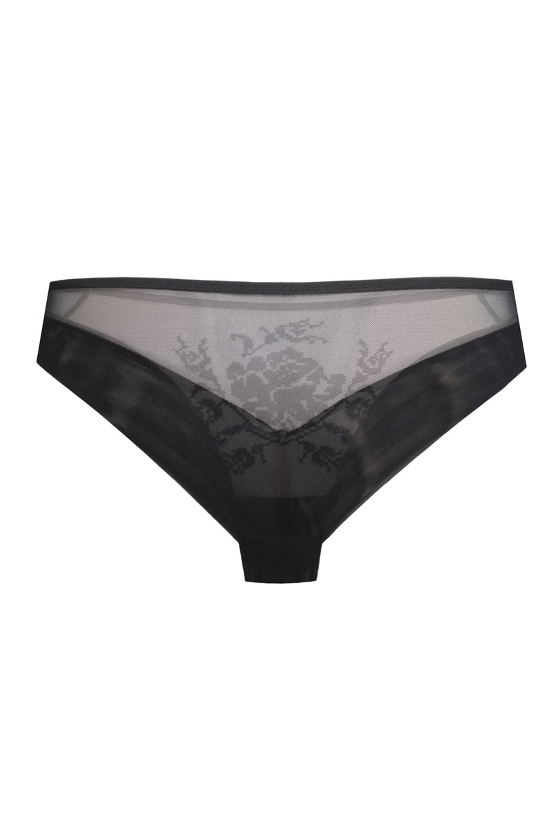 Трусики брифы Rose 6207 black/peony